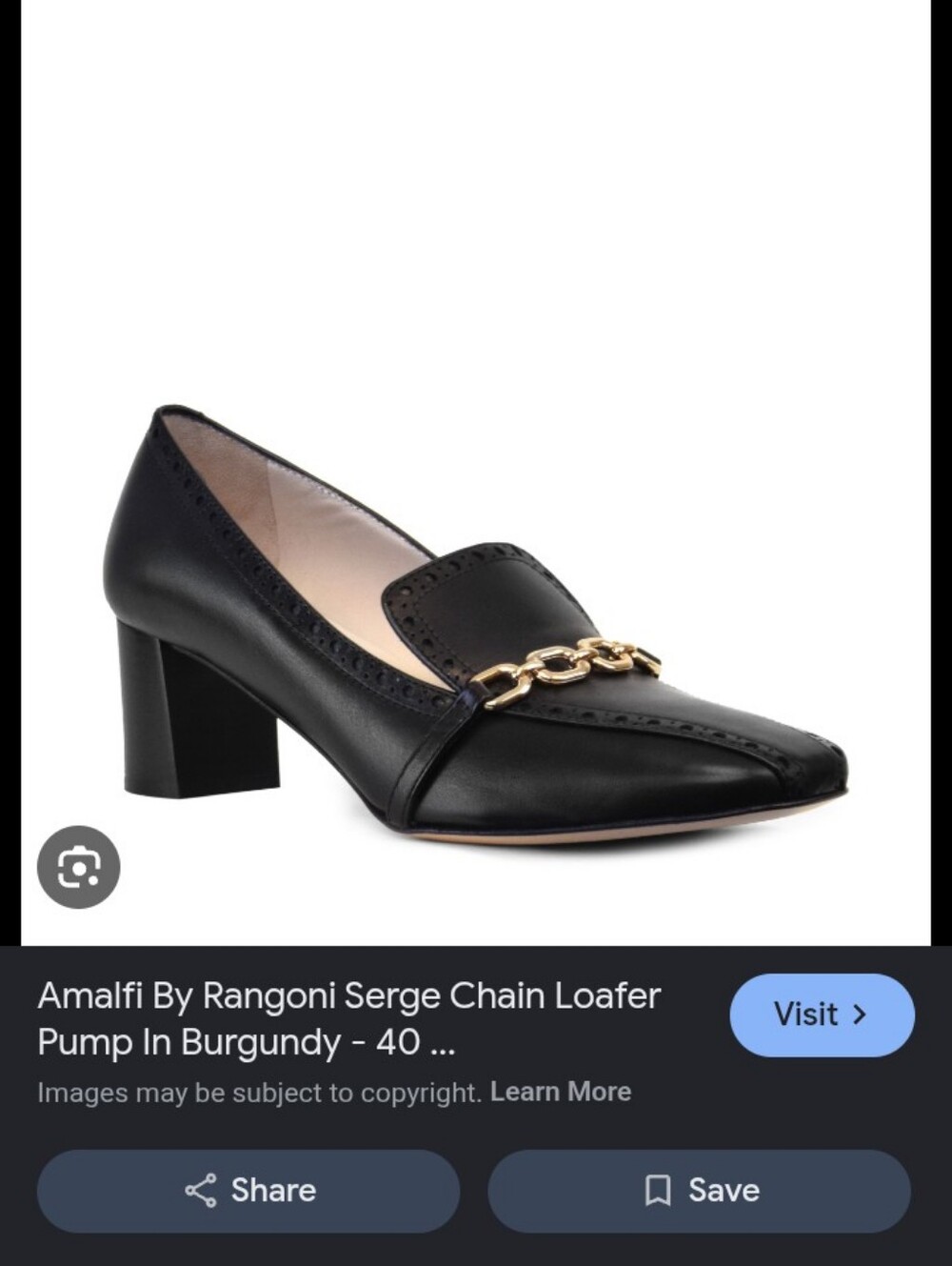 NWT.Amalfi by Rangoni Serge Chain Loafer Pump,